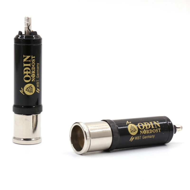 

Hifi audio 4Pcs Nordost ODIN 99.998% Pure copper silver Plated WBT RCA plugs for Interconnect cable