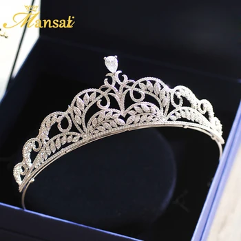 

Vintage Royal Cubic Zirconia Bridal Crowns AAA+ Zircon Wedding Tiaras Women Crystal Crown Bride Hair Jewelry Accessories CR020