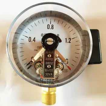 

YXC-100 0-1.6Mpa magnetic contact type electric contact pressure gauge M14*1.5 electric contact pressure gauge