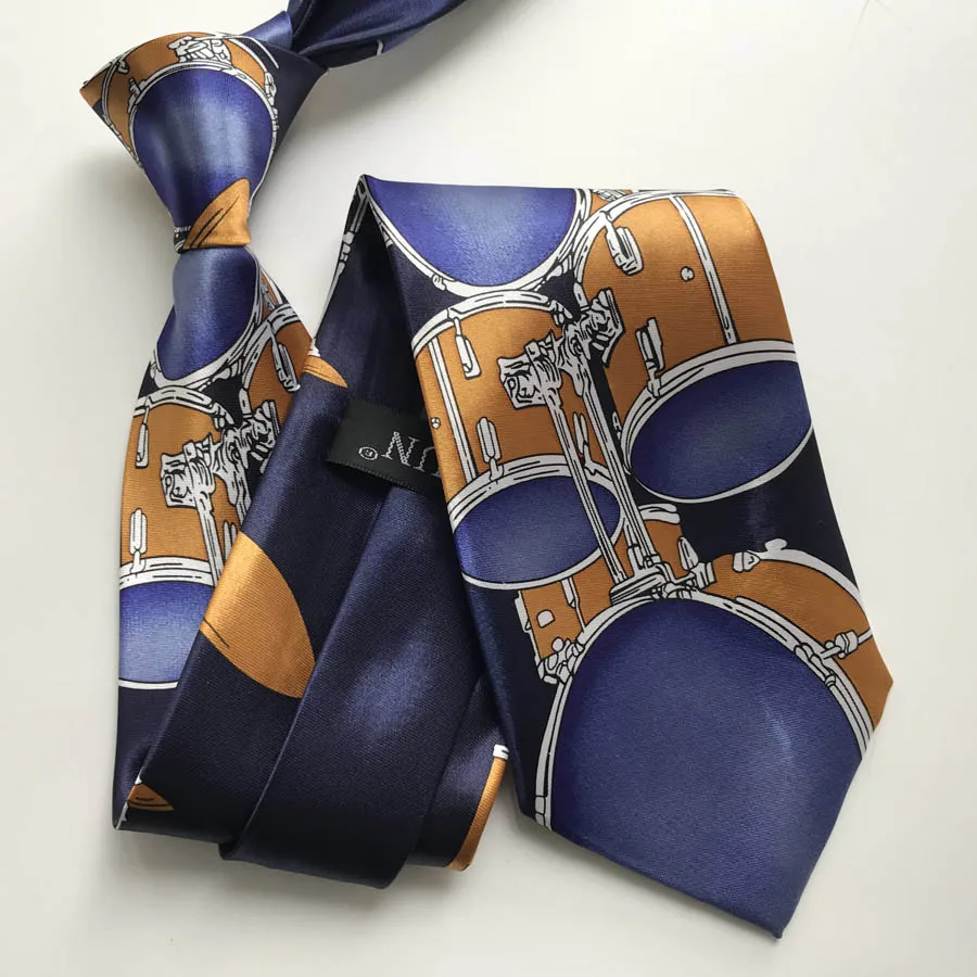 Уникальные мужские музыкальные галстуки музыкальная тема вечерние галстуки для шеи Виолончель с музыкальными нотами