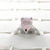 Fashion Natural Rose Quartz Crystal Rings Women's Jewelry 50pcs Wholesale 6