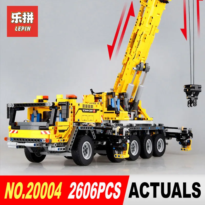 

2606pcs LEPIN 20004 technic series Motor power mobile crane MK Model Building blocks Bricks Compatible 42009 birthday gifts