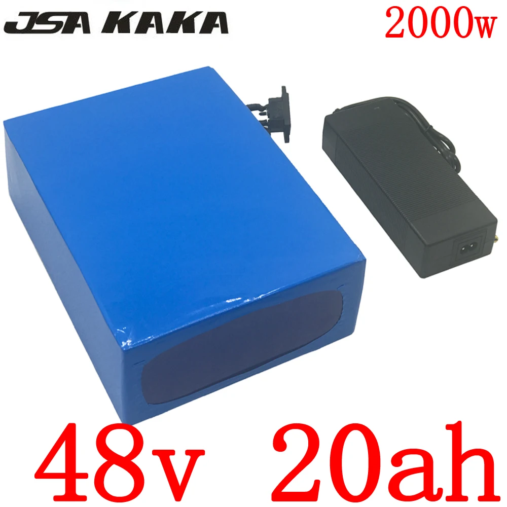 Free Customs Duty 48V 2000W Lithium Battery 48V 20AH Ebike Battery 48V 20AH Electric Bike Battery with 50A BMS +54.6V 5A Charger 