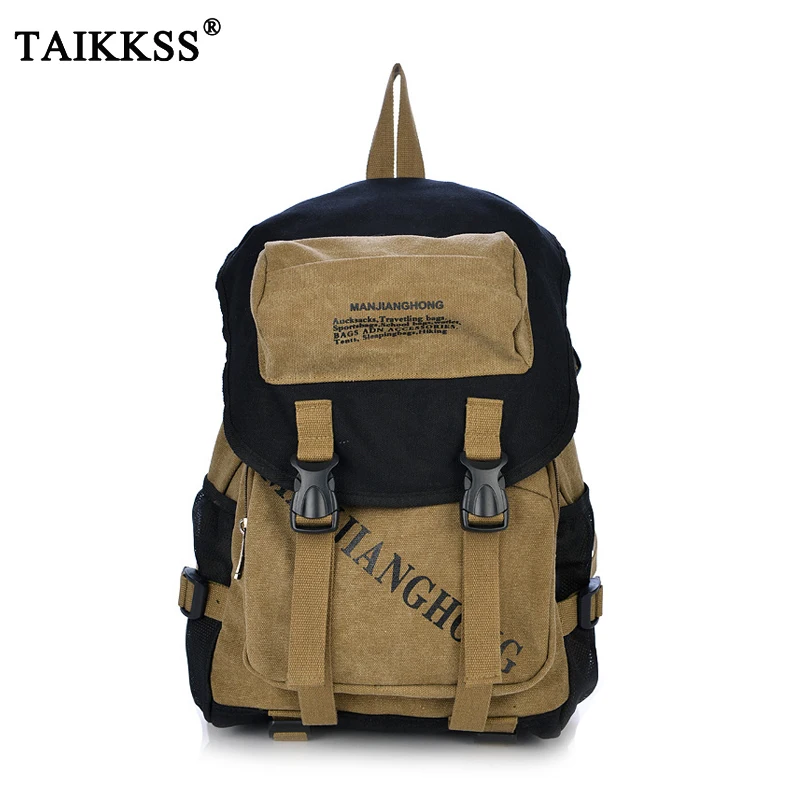 

2019 New Fashion Men backpacks Canvas Computer Backpack Men Functional Versatile Bags Multifunctional Travel Bag High quality