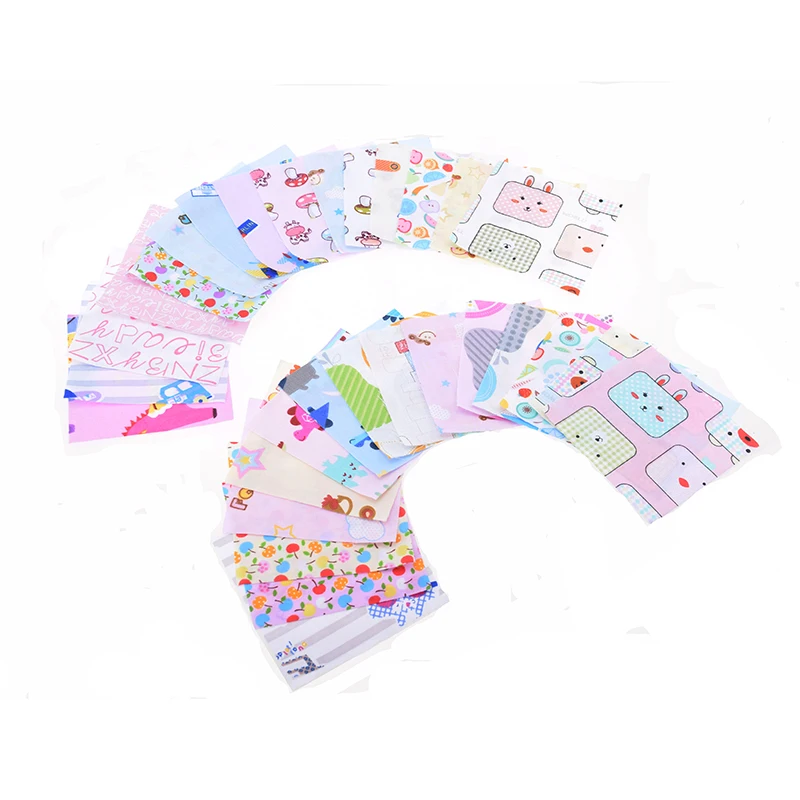 Cotton Craft Fabric Cotton Fabric Craft Fabric Fabric Material 30Pcs/Lot 10x10cm Random Color Print Twill Cotton Fabric Bundle/Patchwork For DIY Quilting Sheet Pillow Sewing Materials