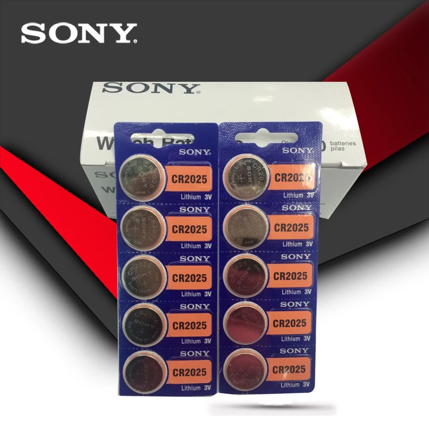 

200PCS/LOT SONY Original cr2025 Button Cell Batteries cr2025 3V Lithium Coin Battery For Watch Calculator Weight Scale