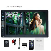 Car GPS navigation Player+free map card linux system 7 Inch Car Autoradio Double 2 Din In Dash Headunit Auto Stereo LCD Monitor