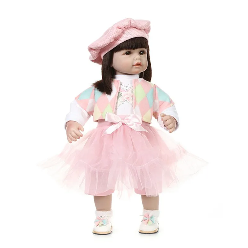 

Lifelike silicone vinyl baby dolls toys cute princess toddler girls doll baby sleeping toy birthday gift/present for children