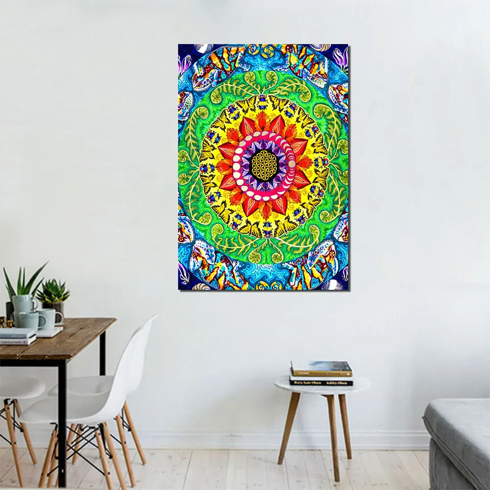 Artsail Samsara Mandala от Рэйчел розенкоеттер HD печать 1 шт. Холст Искусство Плакат