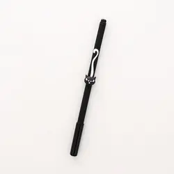 1 шт. милые Креативные в мультяшном стиле выражение гелевая ручка с фигуркой котенка Черная вода ручка 0,38 мм студент простая ручка