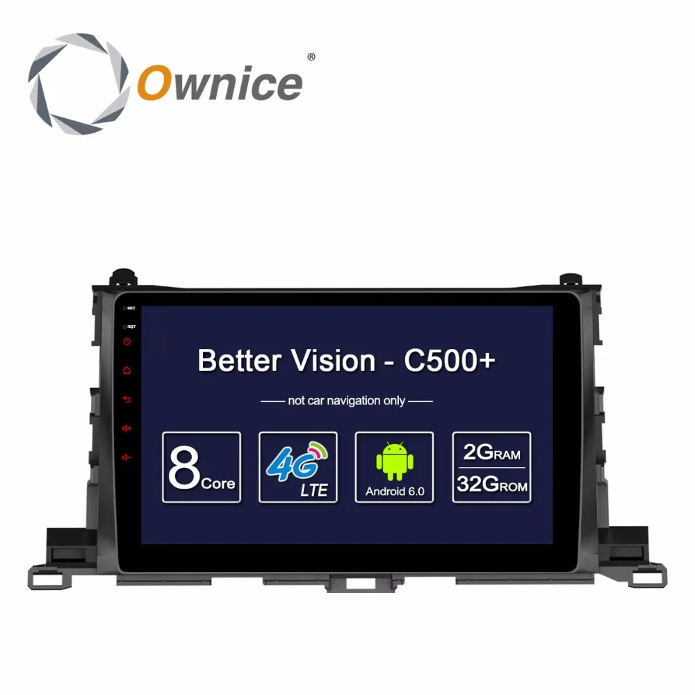 HD 1024*600 Android 6 0 Octa Core 2GB RAM + 32GB ROM автомобильный DVD плеер для Toyota Highlander2015 gps навигация