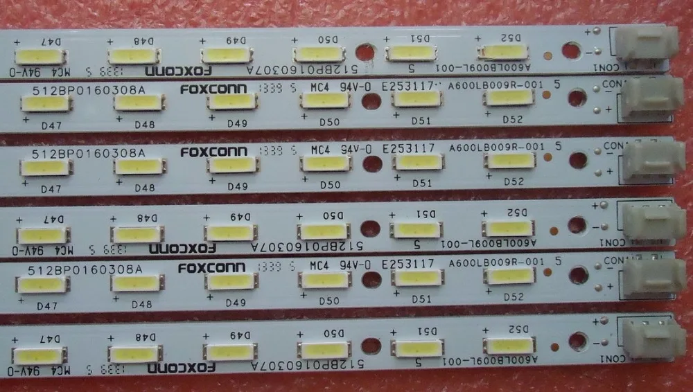 Бесплатная доставка LCD-60LX540A светодио дный полосы A600LB009L-001 A600LB009R-001 512BP0160307A E253117 512BP0160308A 2 шт./лот 68 светодио дный 676 мм