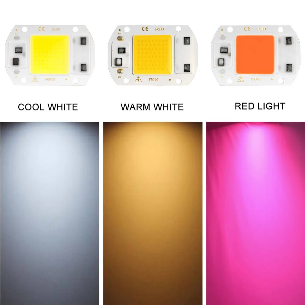 

LED COB Chip Light Smart IC rectangular Chip 220V 20W 30W 50W For Spotlight Led Bulb Floodlight Lamp Not Need Driver DIY