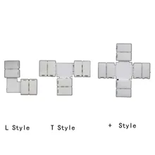 2 pin 10mm L style Solderless connector For Single colour 5630 5050 LED Strip connector