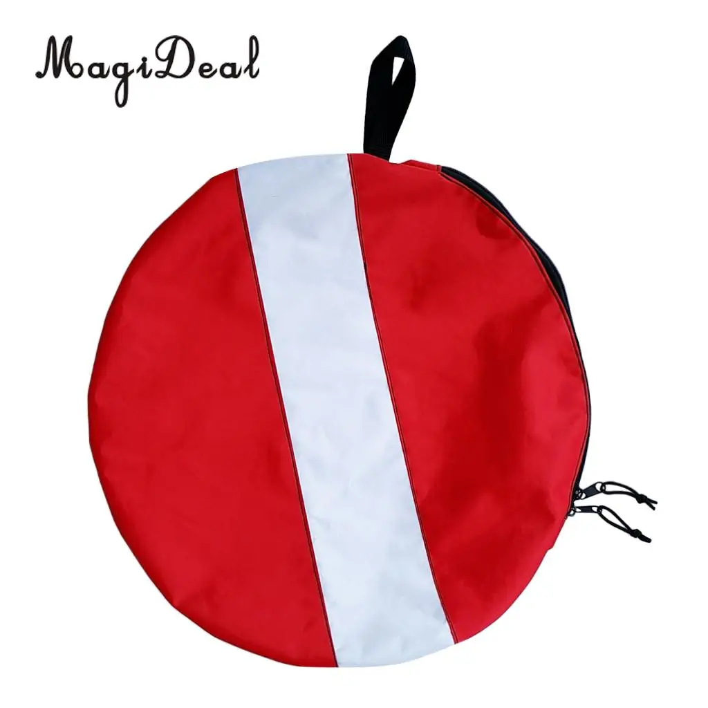 MagiDeal Dive Hose Pack Round Zipper Dive Flag Scuba Diving Snorkeling Hose Mouthpiece Regulator Gear Bag Freediving  