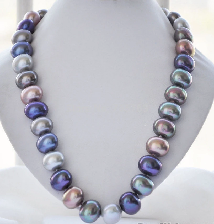 

NEW N958 HUGE 19mm multicolor egg SOUTH SEA SHELL PEARL NECKLAC