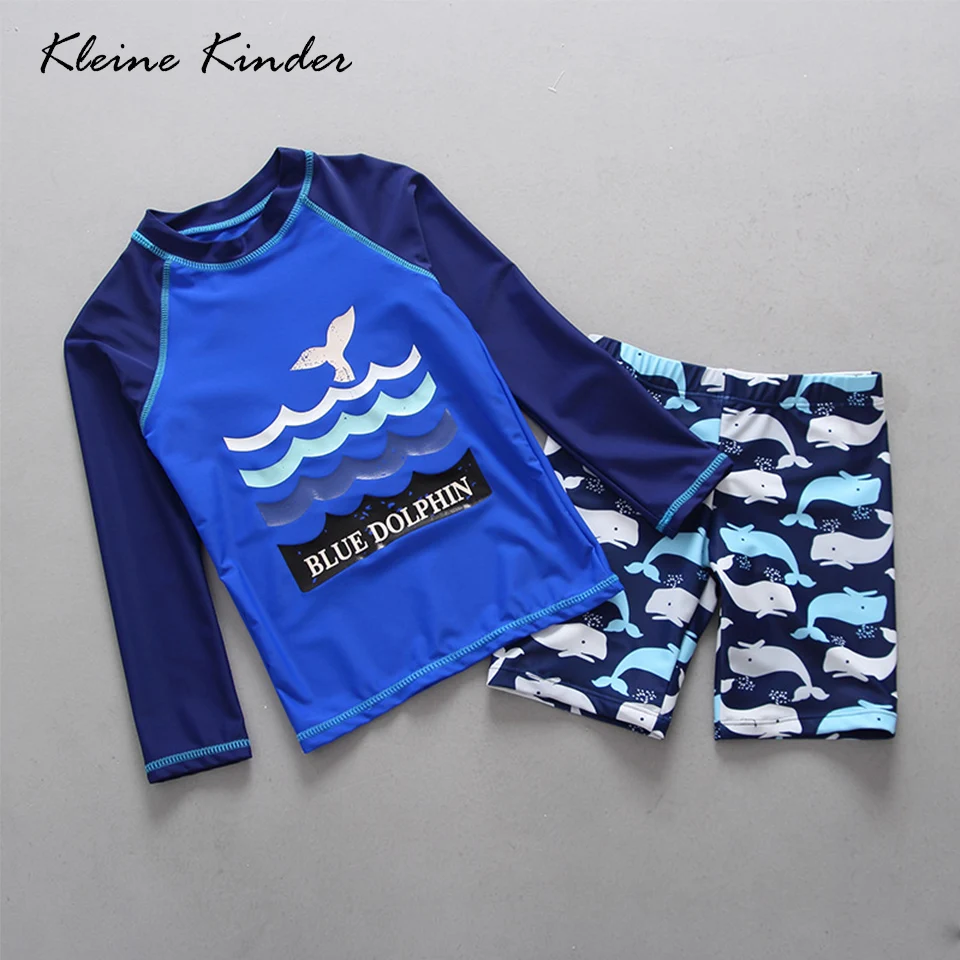 

4-15T Toddler Boys Swimwear Long Sleeve Sun Protection Rash Guards Trunks Set Kids Beachwear Bathing Suits Swimming Suit for Boy