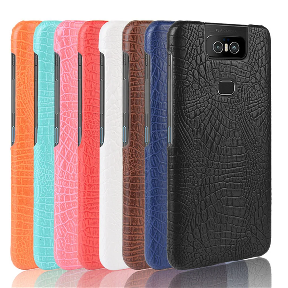 

For Asus Zenfone 6 ZS630KL Luxury Crocodile Skin PU Leather Hard Back Cover Case For Asus ZS630KL ZS ZS630 630 630KL KL I01WD