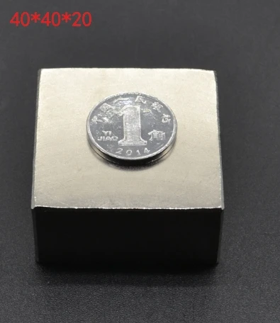 

1pcs Block Magnet 40*40*20 mm Strong Rare Earth magnets Neodymium Magnet Rated