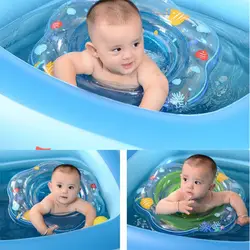 Kids Baby Swimming Ring Durable Inflatable Float Swimming Pool Ring Double Leak-Proof Train Safety Water Toy Pool Accessories