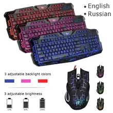 HXSJ J10 USB Wired Backlight Game Keyboard Newst Gaming Keyboard and Mouse Set professiona Gaming Keyboard Adjustable Mouse hot backlight game keyboard and mouse suit wired gaming keyboard and mouse combo 104 kyes gaming keyboard with wired 6d mouse kx04