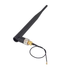 50 шт. 5dBi 2,4 ГГц RP-SMA мужской Wifi антенна+ 50 шт. IPX в RP-SMA Jack штекер Удлинительный провод кабель свиной хвост 17 см