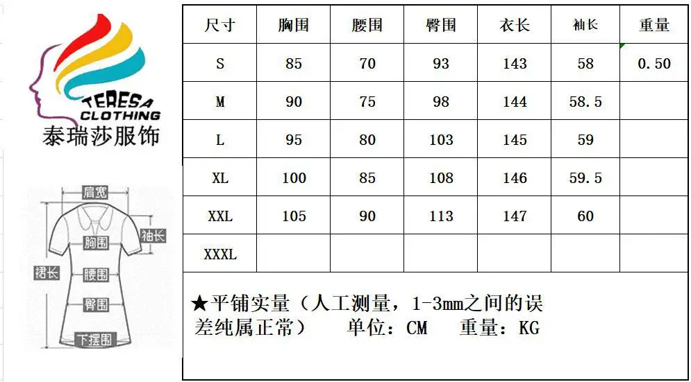TS880Chinese Size Table