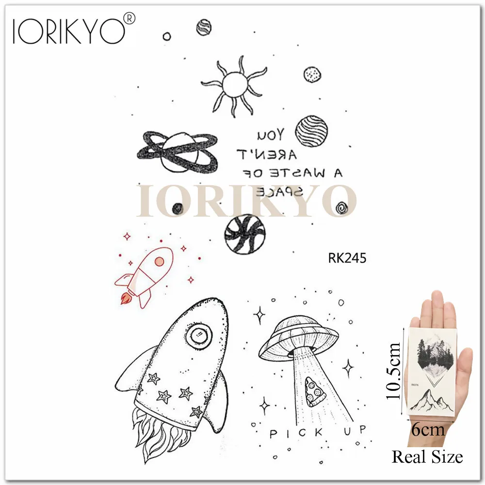 IORIKYO черные маленькие звезды детские наклейки татуировки для женщин тело рука