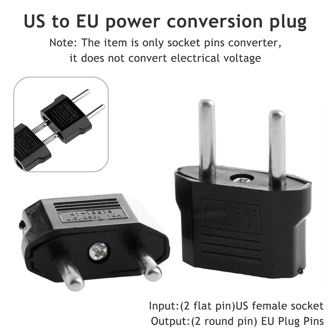 

Travel AC Power Outlet Adapter Converter US to European to dual-use socket universal power charger AC Converter Outlet
