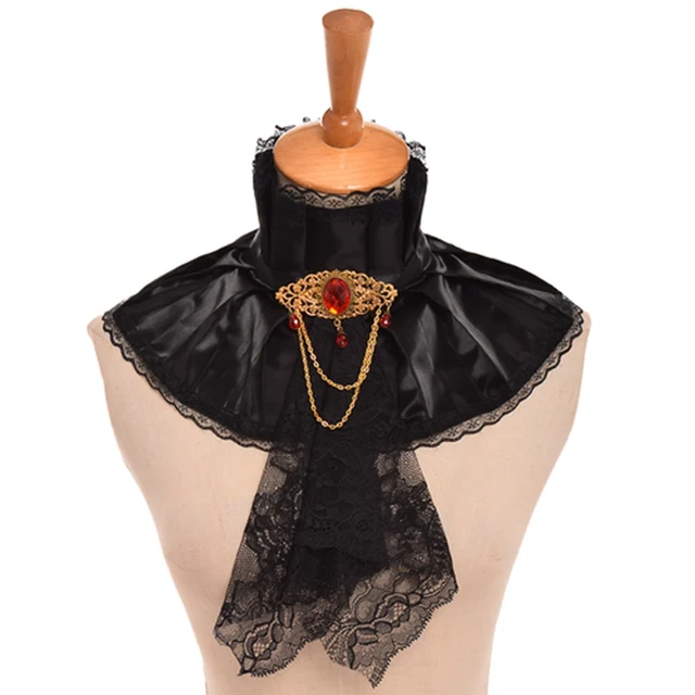Renaissance Vampire Style Steampunk Lady Jabot Goth Victorian