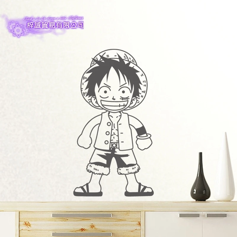 Luffy Настенная Наклейка цельный кусок Виниловые Настенные стикеры Декор для дома