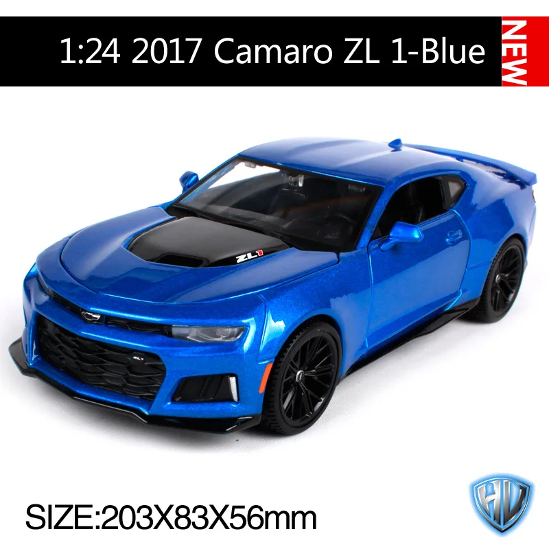 Maisto 1:24 2017 camaro ZL1 синий автомобиль литья под давлением блестящая Модель гоночного
