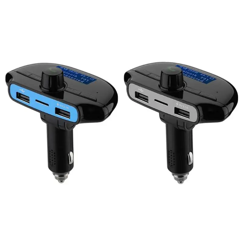 

VODOOL T37 Wireless Bluetooth FM Transmitter LCD Display Bluetooth Car Kit MP3 Radio Player Dual USB 5V 2.1A Charger For Phones