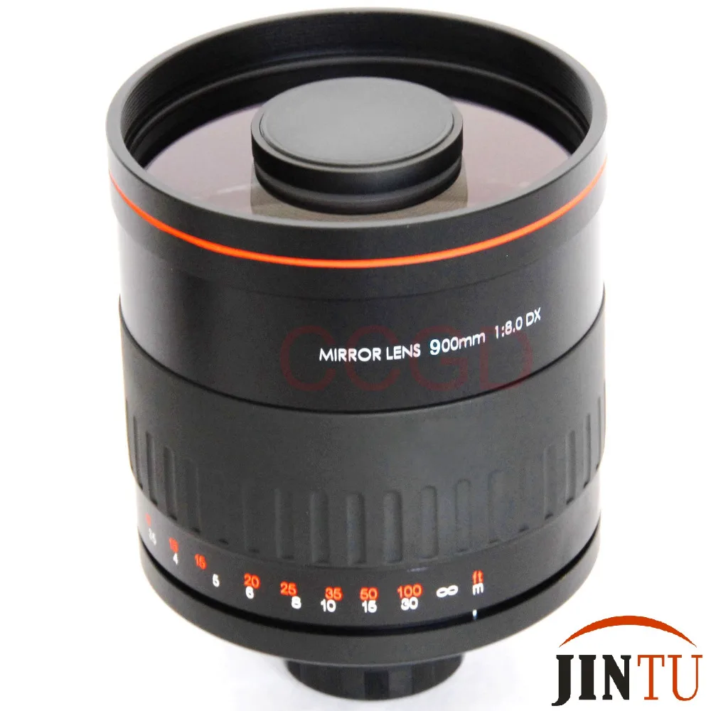 JINTU 900 мм f/8 HD зеркальный объектив с кожаный чехол+ T2 адаптер для камеры SONY alpha A230 A580 A550 A350 A900 A700 A77 A77II A99