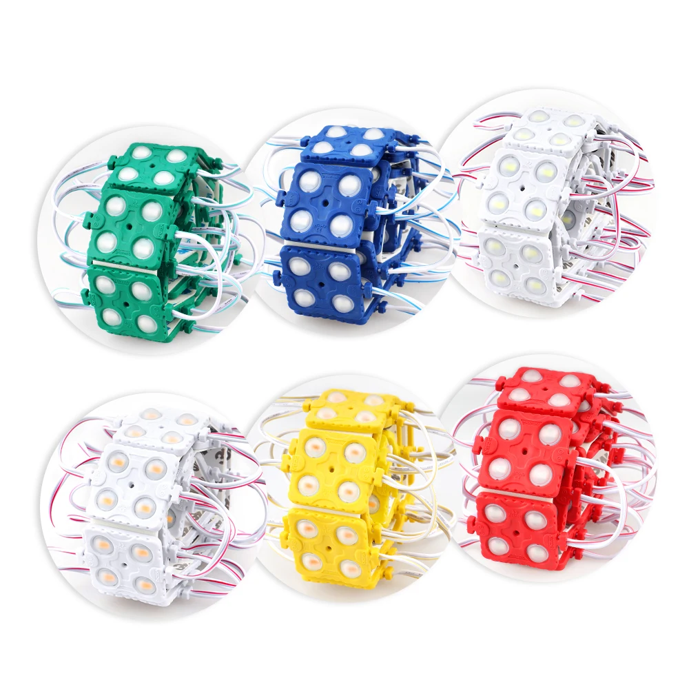 

DC12V 20PCS/Lot LED Module 5730 4 LEDs Waterproof Signs Lightbox Advertisement Design Super Bright LED Module String Lighting