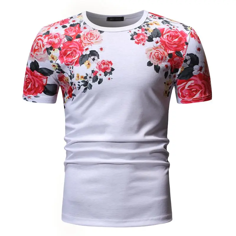 Летняя красивая футболка с цветочным принтом для мужчин/женщин, Harajuku, футболка с коротким рукавом и цветочным принтом, Homme, уличная одежда, Camiseta Hombre