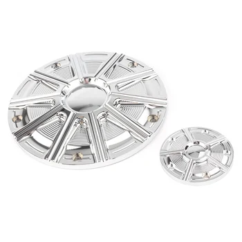 

Motorcycle 5 Hole Clutch Timing Cover Guards CNC Aluminum For 2001-2013 Harley FLHR Road King Black Sliver