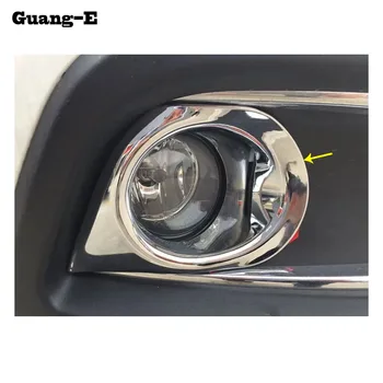 

Car front fog light lamp detector frame stick styling ABS Chrome trim stick parts 2pcs For Peugeot 2008 2014 2015 2016 2017