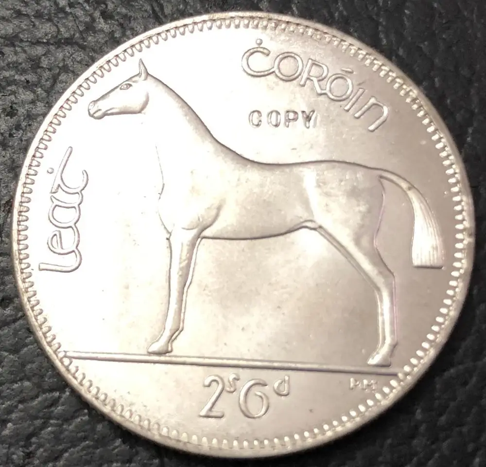 

1943 Ireland 1/2 Coroin Silver Plated Copy Coin
