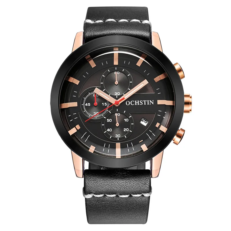 Prix pour OCHSTIN Marque Sport Montre Homme Top Marque De Luxe Mâle En Cuir Étanche Chronographe Quartz Montre-Bracelet Militaire Hommes Horloge saat Prix pour OCHSTIN Marque Sport Montre Homme Top Marque De Luxe Mâle En Cuir Étanche Chronographe Quartz Montre-Bracelet Militaire Hommes Horloge saat