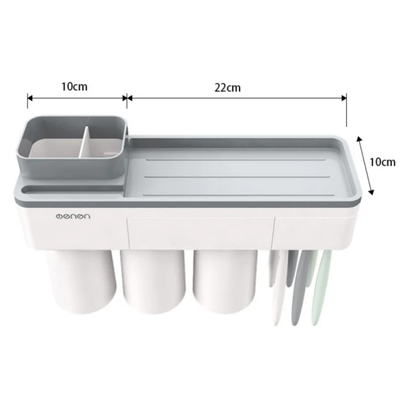 Магнитная Адсорбция перевернутая зубная щетка стойка для макияжа чистящее средство полка зубная паста для хранения ванной комнаты