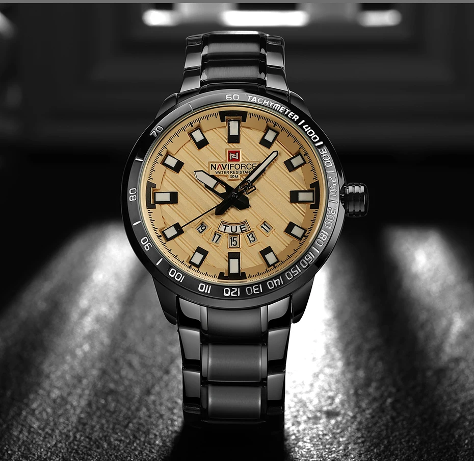 NAVIFORCE Роскошные Брендовые мужские часы Модные Кварцевые полностью стальные мужские часы с коробкой набор для продажи мужские спортивные водонепроницаемые наручные часы