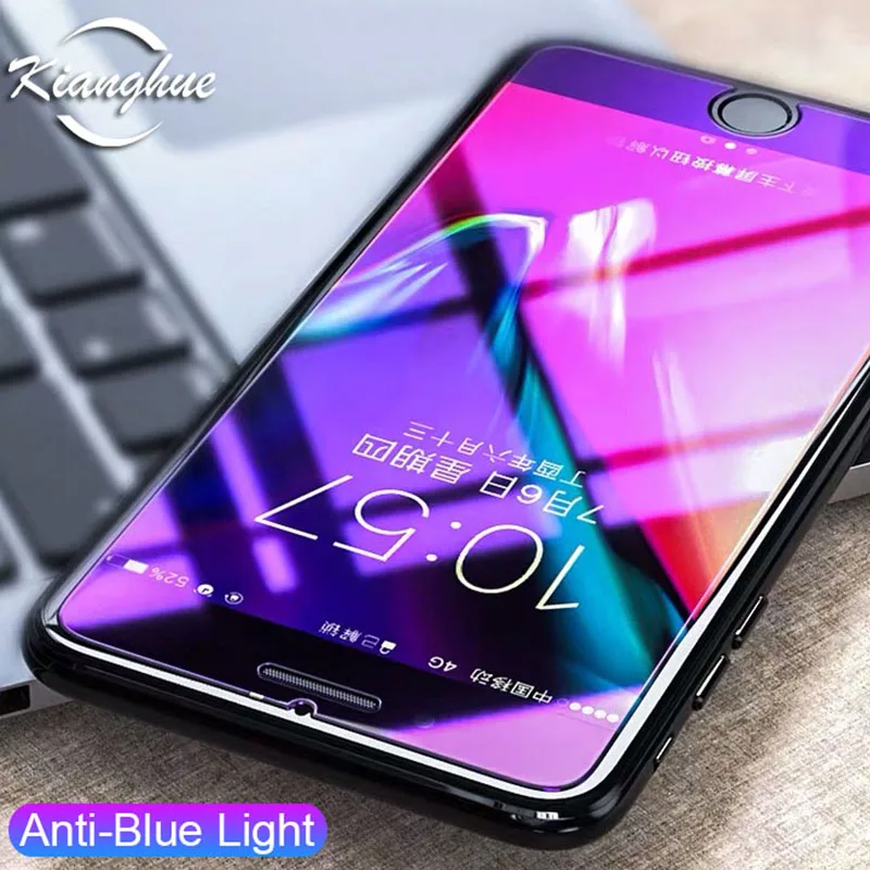 

9H Tempered Glass For Iphone 8 7 6S 6 Plus Screen Protector Glass For Iphone XS MAX X XR Glass On 5 5S 5C SE Anti-Blue-Ray Film