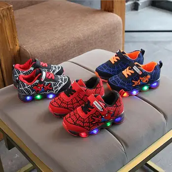 

New Kids LED Lighted Shoes Autumn Spring Children Cartoon Glowing Sneakers for Girls Boys Kids Casual Fashion Soft Shoes
