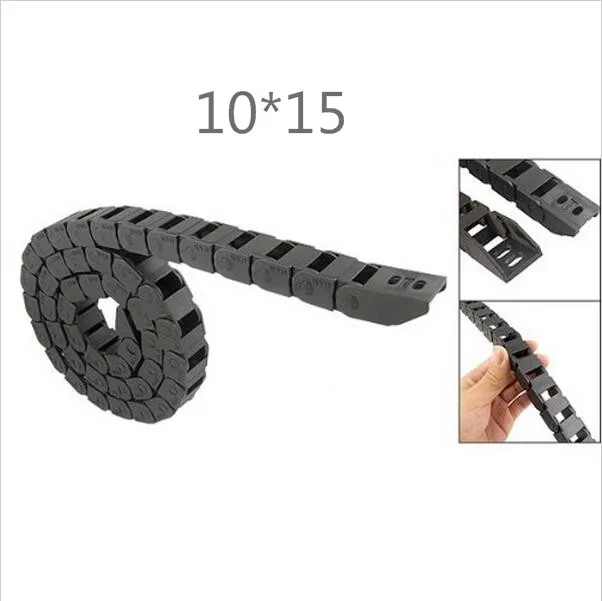 R28 15 mm x 30 mm Black Plastic Cable Carrier Cable 1M Drag Chain Length for CNC 