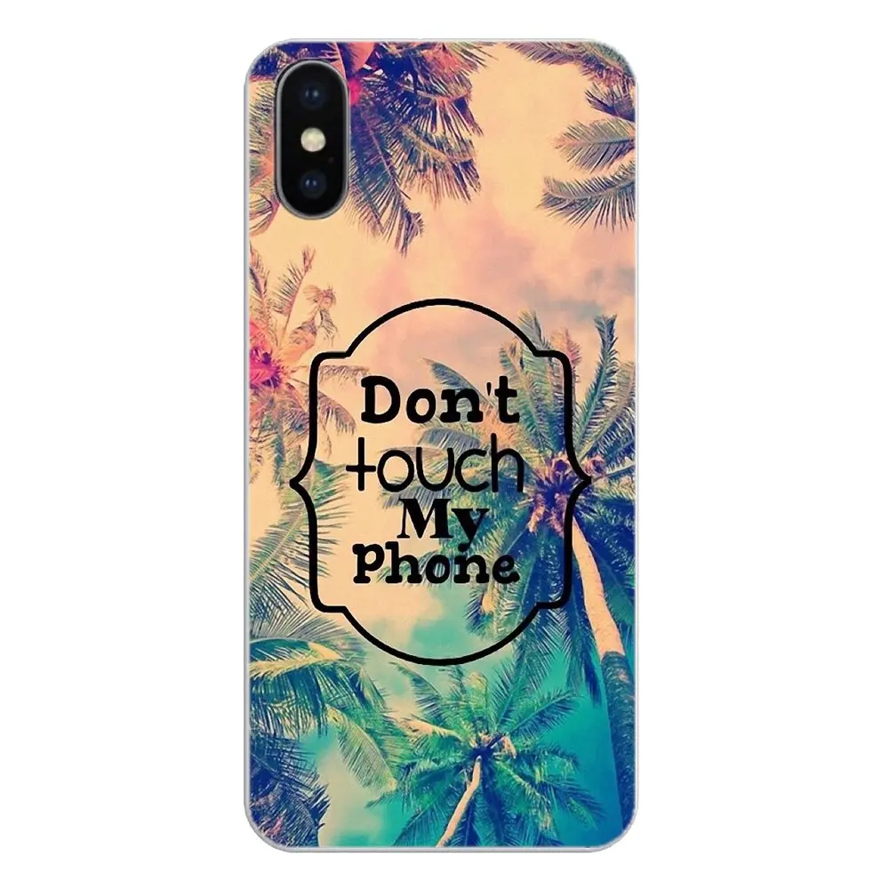For Apple iPhone 4 4S 5 5S 5C SE 6 6S 7 8 X XR XS Plus MAX lock screen dont touch my Phone Art Poster Silicone Shell Cover |