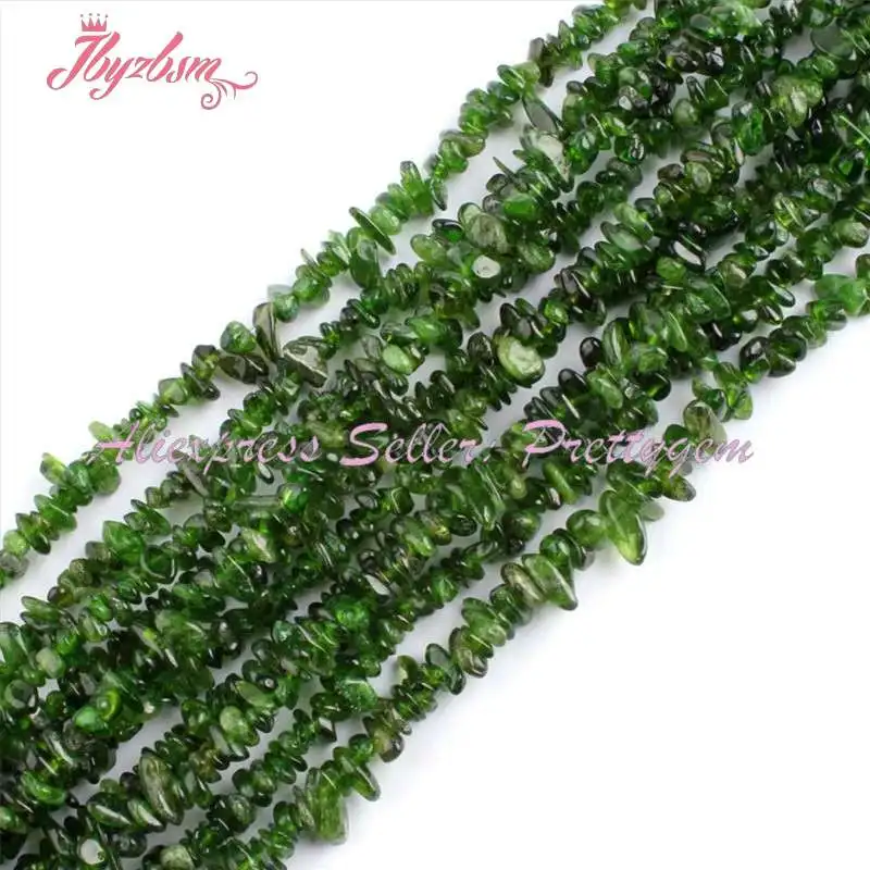 3-5mm Freeform Irregular Shape Green Diopside Natural Stone Beads For DIY Necklace Bracelats Jewelry Making 34
