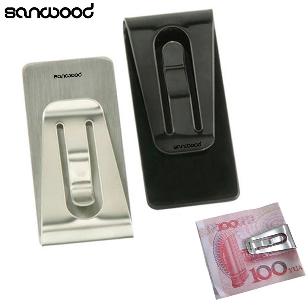 

Stainless Steel Slim Pocket Cash Purse Money Clip Wallet Holder 9XS3