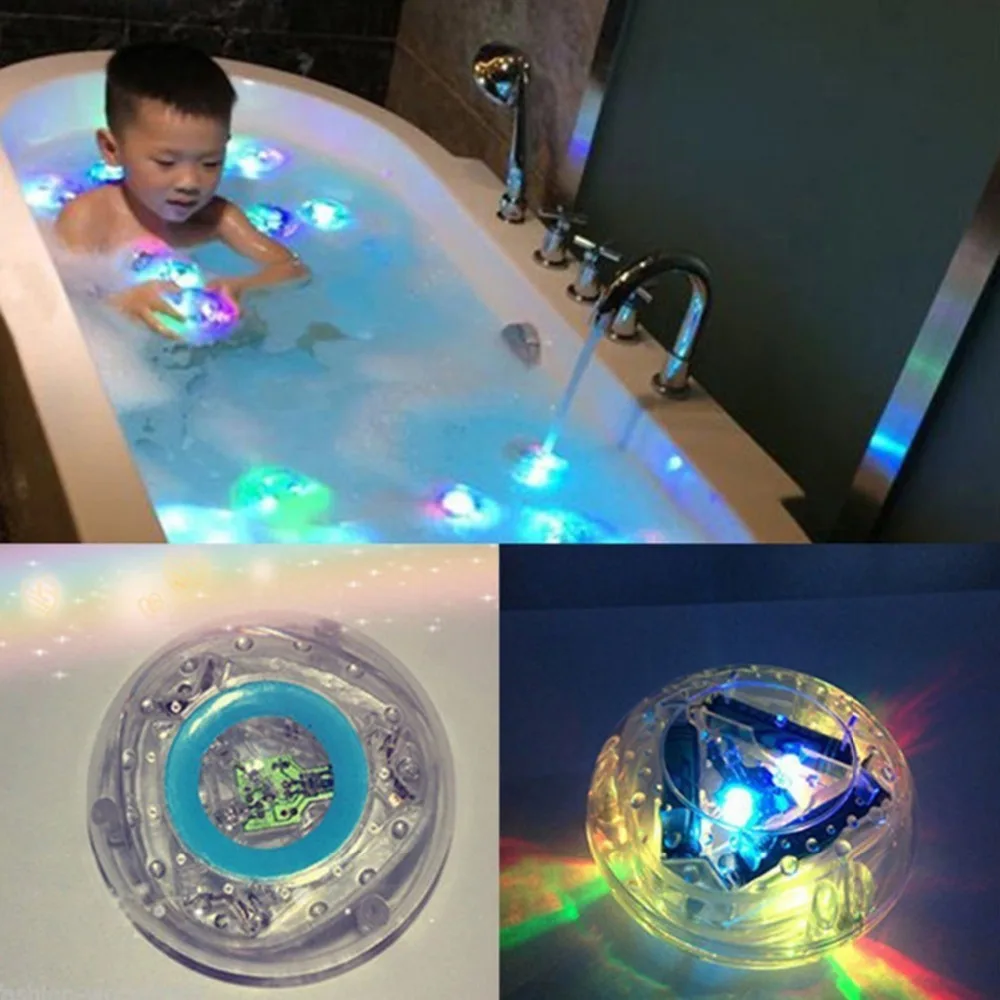 

Kids' Bathroom Colorful LED Light Toy Waterproof In Tub Float Light Show Bath Fun Time Baby Bath Toys for Kids Water Toys