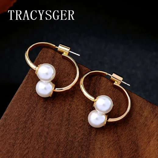 AB-ed01899d/TRACYSGER/925 Серебряная игла тонкая модная серьга из жемчуга куртки | Украшения